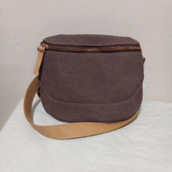 NWOT Birdling Adjustable Buckle Strap Classic Lined Crossbody Bag Brown Unisex - Picture 3 of 9